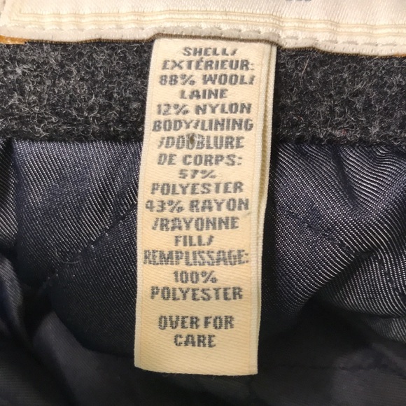 88% Wool Abercrombie & Fitch Charcoal Black Fitted Coat - Picture 4 of 14